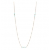 Collier 2mm amazonite 45 cm gold plated - 3041-GB-5