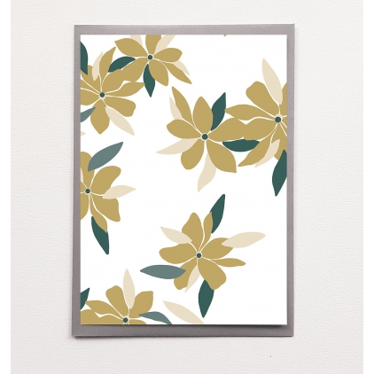 Carte simple - Nella fleurs jaunes