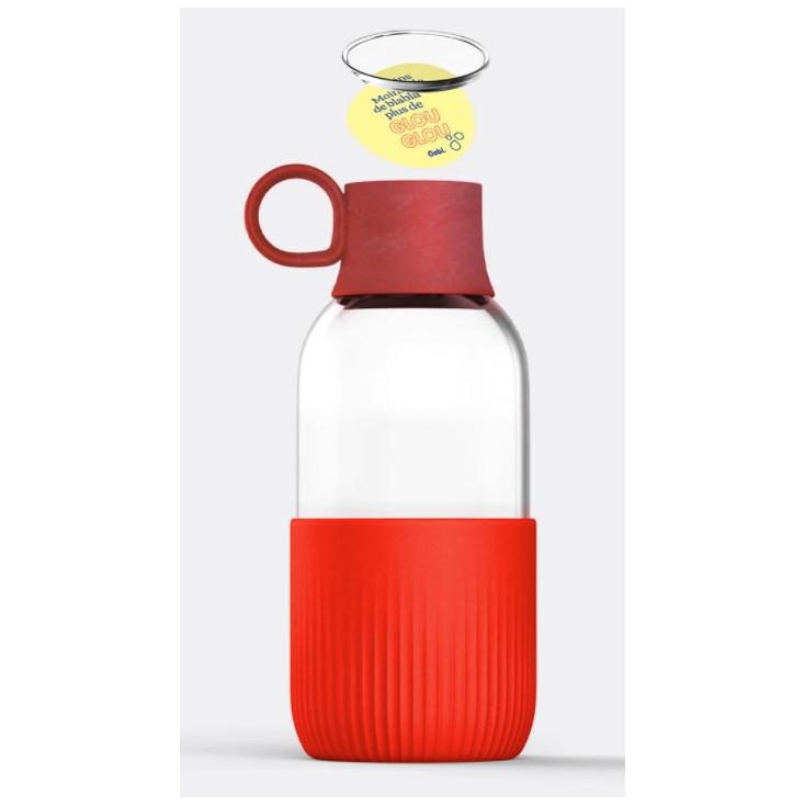 Gourde en verre - Gobi - Indoor - Rouge - 500ml