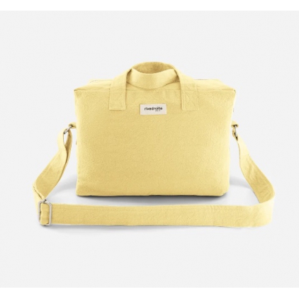 Sauval le city bag en coton recyclé - yellow herer comes the sun