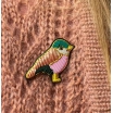 Bijou brodé oiseau