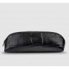 Pencil Case - Black Croco Leather - Small