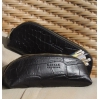 Pencil Case - Black Croco Leather - Small