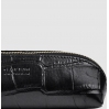 Pencil Case - Black Croco Leather - Small