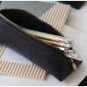 Pencil Case - Black Croco Leather - Small
