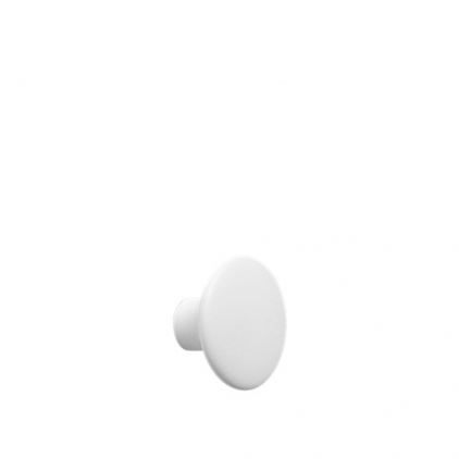 patère The dots - 1 pièce S white - Ø 9 cm