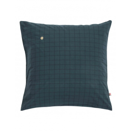 Taie d'oreiller - Oscar Ardoise - percale de coton bio - 65x65 cm