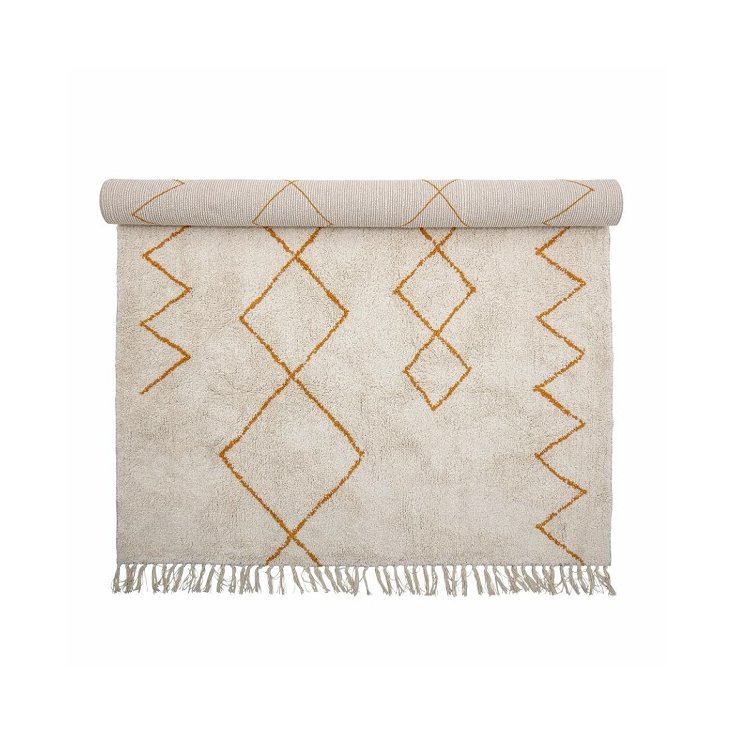 Huso Rug - Yellow - Cotton - 200x140cm