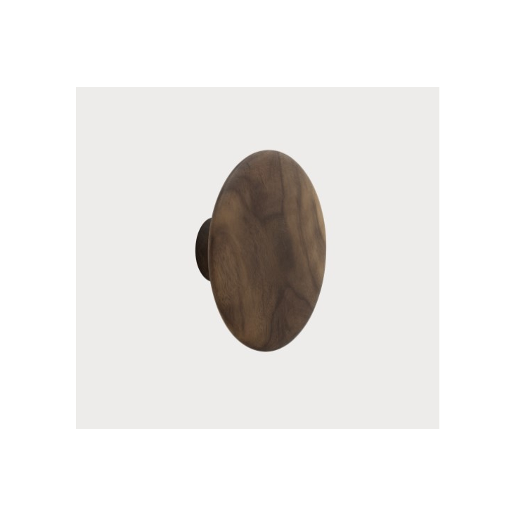 patère The dots - 1 pièce M Walnut - Ø 13 cm