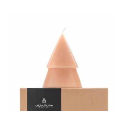 Xmas Tree Candle M - Peach