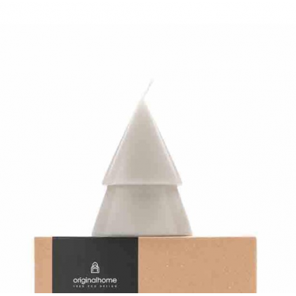 Xmas Tree Candle M - Grey