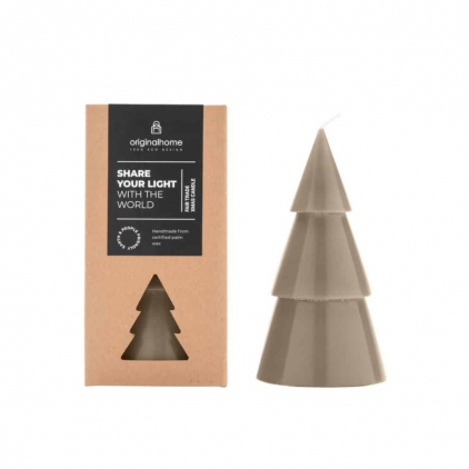 Xmas Tree Candle L - Clay