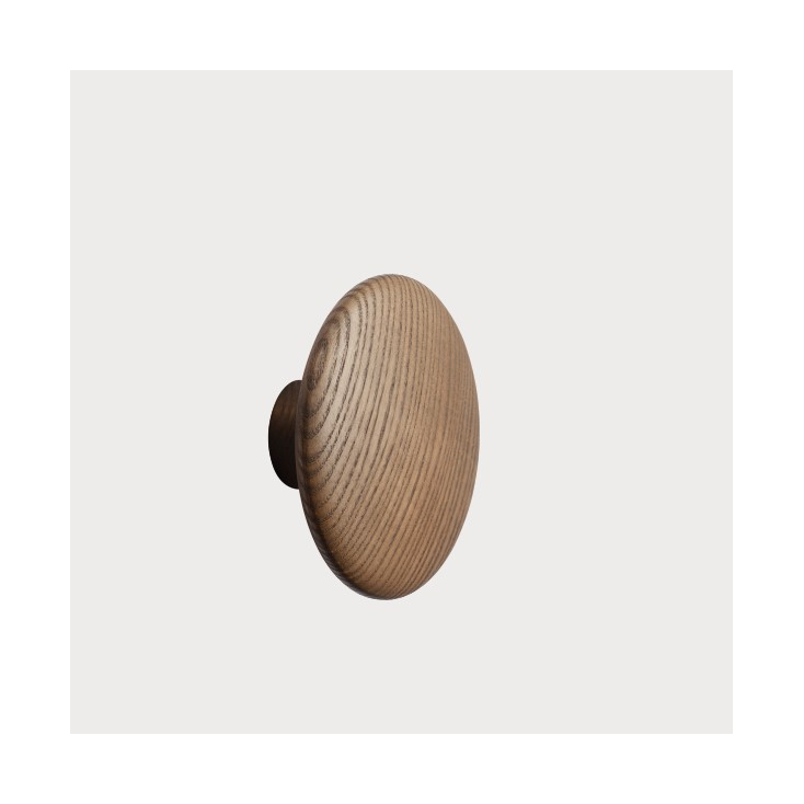 patère The dots – 1 pièce M Stained Dark brown - Ø 13 cm