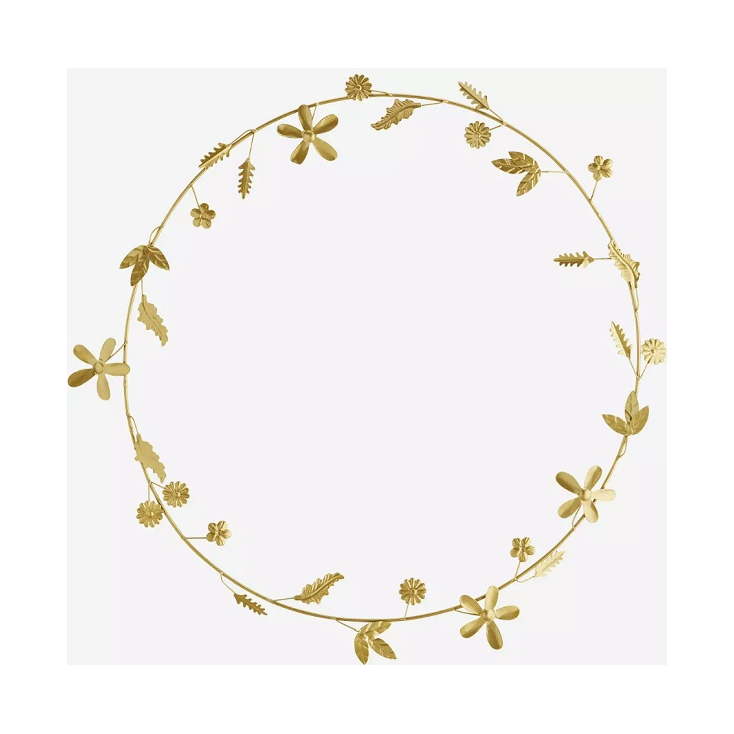 Couronne de fleurs en laiton