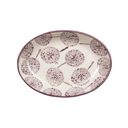 Soap Dish - floral bordeau - POR124