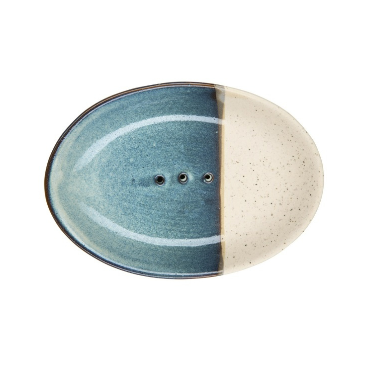 Soap Dish - Rustic - Blue - POR316