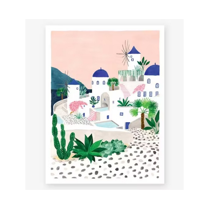 Affiche décorative - Large - Santorini - 50x70 cm