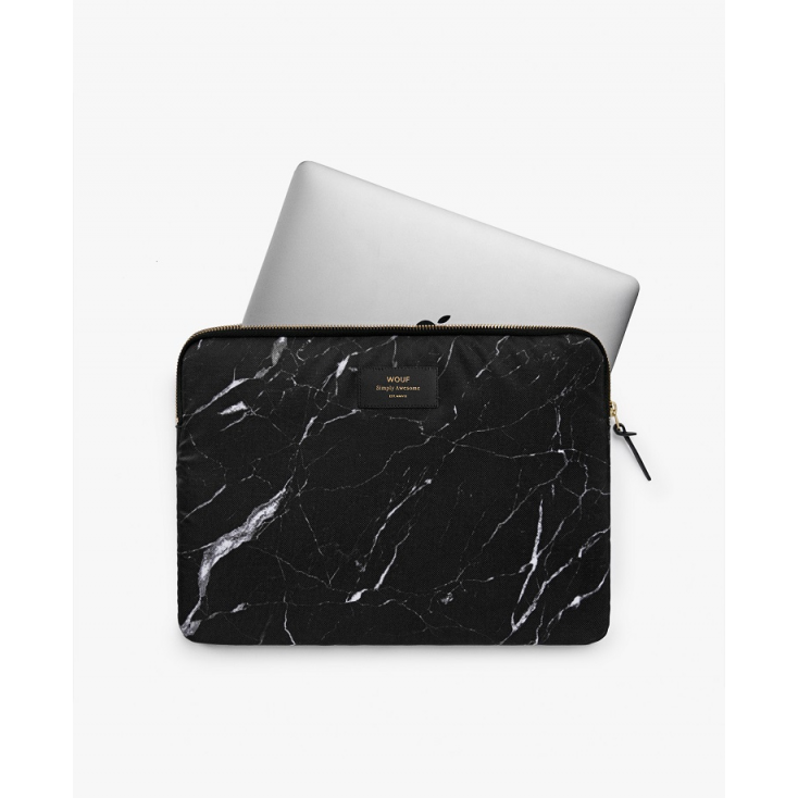 Pochette ordinateur 15 pouces - Black marble