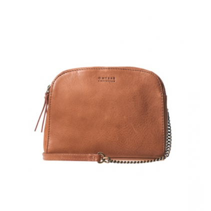 Sac EMILY - Cognac - Stromboli - lanière cuir/chaîne