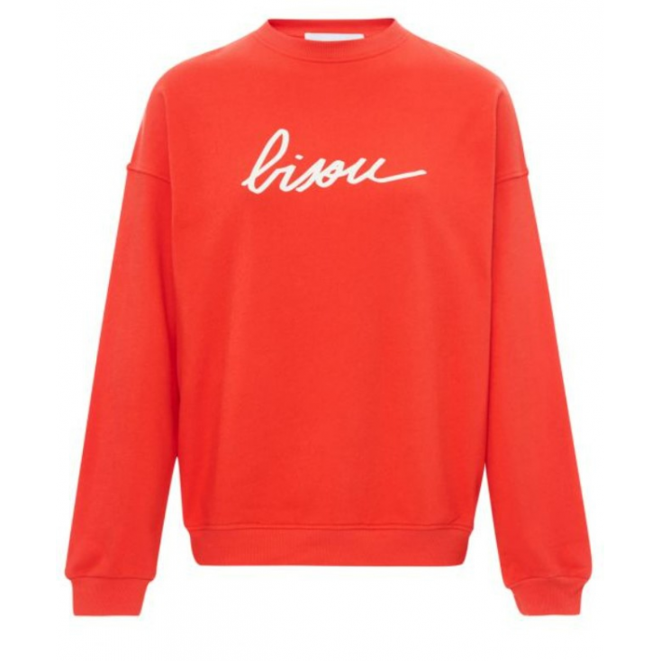 Sweat rouge Bisou - S
