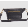 Sac Banane Beck - Wild black Soft Grain Croco Leather