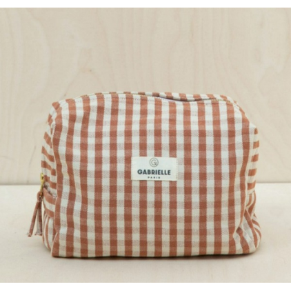 Trousse de toilette - Vichy - Brique