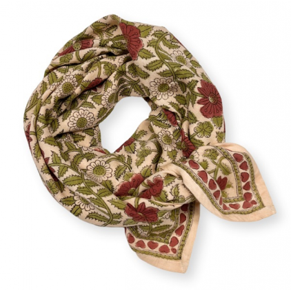 BIG Foulard Latika - Coeur - Macaron