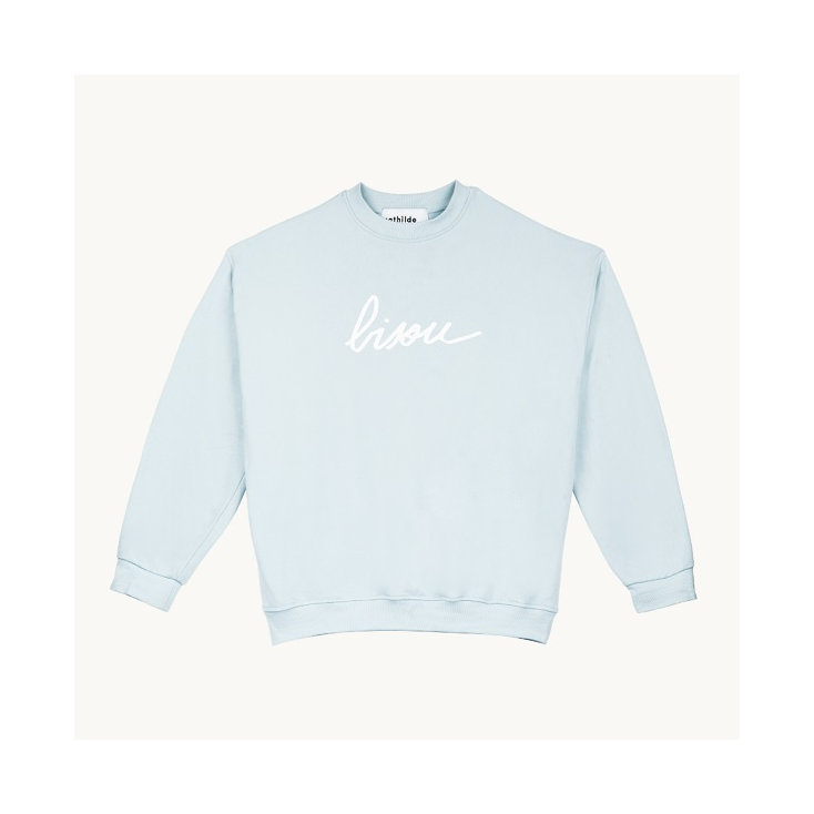 Sweat bleu ciel Bisou - XS