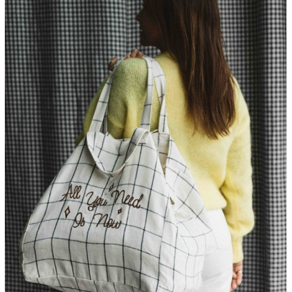 Cabas - All You Need Is Now - Carreaux Black/Milk