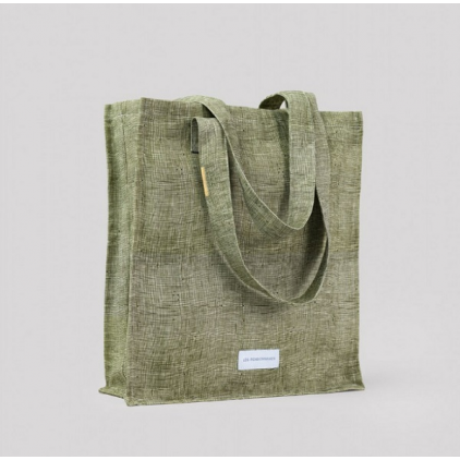 Tote Bag Zippé - Quadrillé Vert Capre