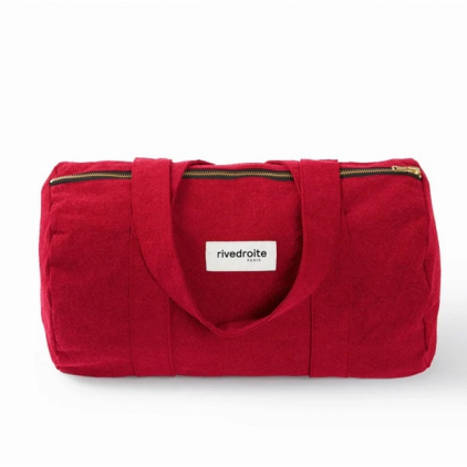 Ballu-Le petit sac Polochon en coton recyclé- Vibrant Red