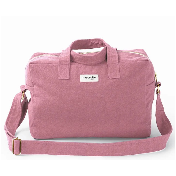 Sauval le city bag en coton recyclé - Bois de rose