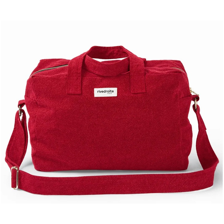 Sauval le city bag en coton recyclé - Vibrant red