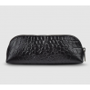 Pencil Case - Black Croco Leather - Large