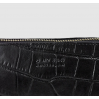 Pencil Case - Black Croco Leather - Large