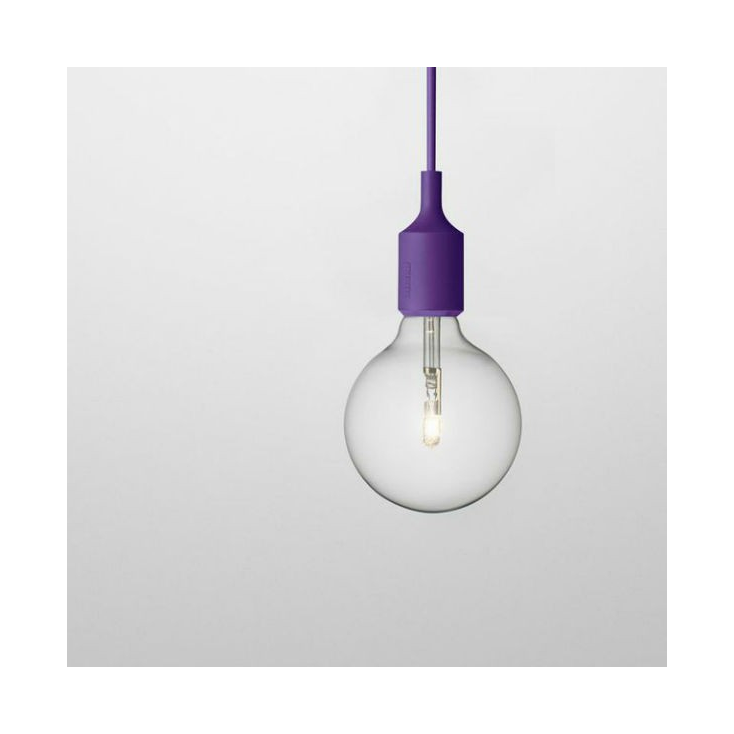 E27 socket lamp mauve