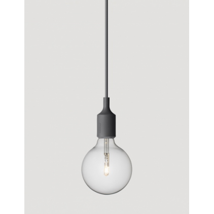 E27 socket lamp gris fonce