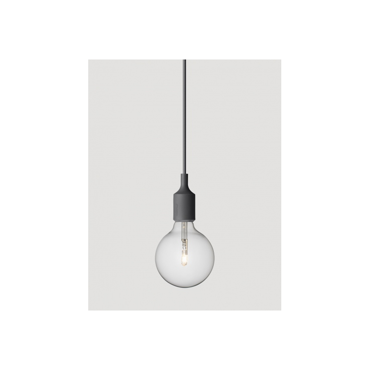 E27 socket lamp gris fonce