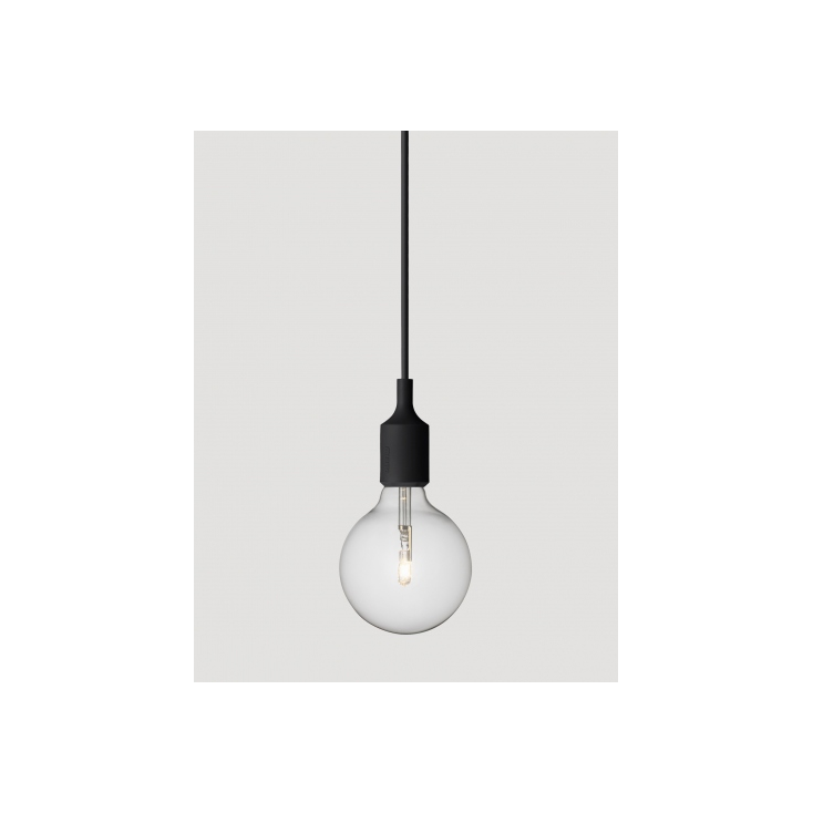 E27 socket lamp black - Halogene