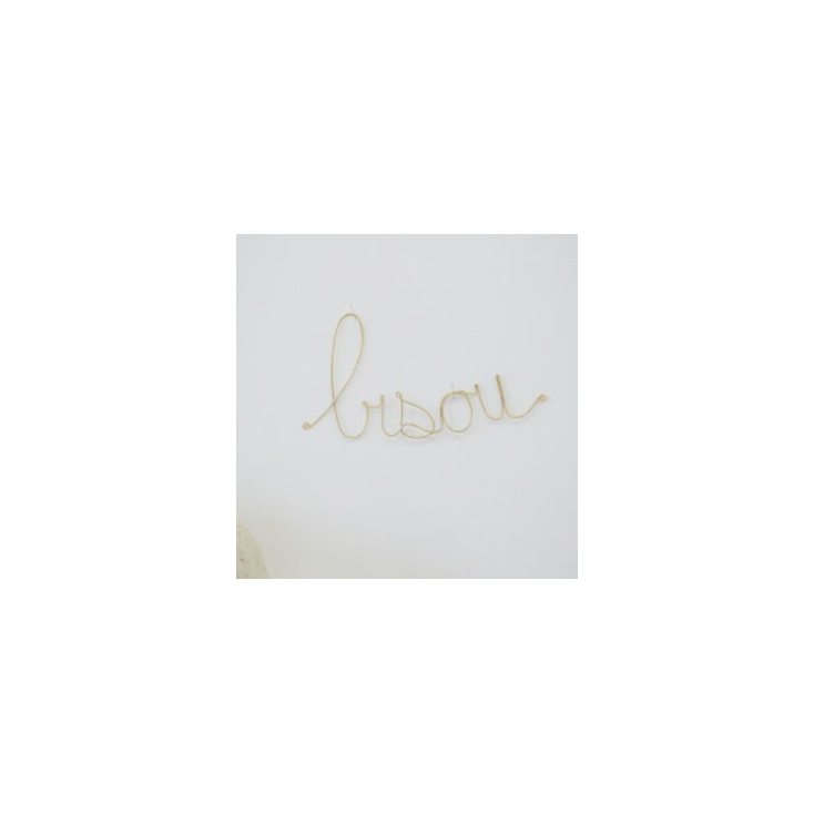 Bisou en laiton doré 