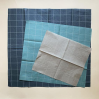 Set of 3 cotton wraps with beeswax - blue