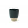 Cup L - Cer Cyl - 350ml - clay grey - mustard