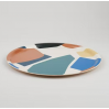 Round art tray - Mosaique