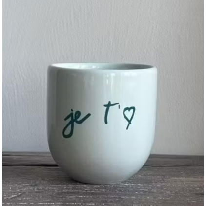 Mug - je t'aime - green