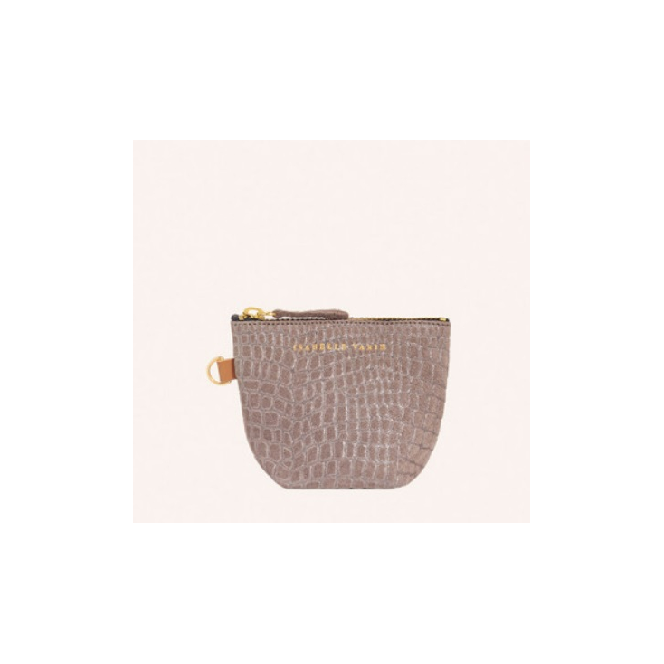 Porte-monnaie - Chou - minicroco taupe