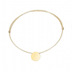 bracelet cordon doré - lettre U