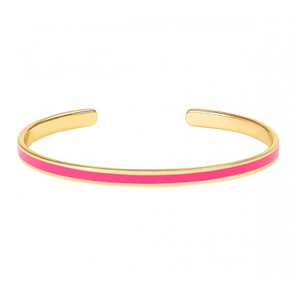 Jonc Bangle laiton doré - Rose pitaya