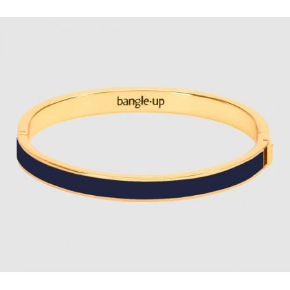  Bracelet Bangle 0.7cm métal doré - Bleu nuit