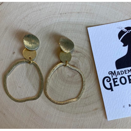 Boucles d'oreilles laiton doré - Syracuse-mat