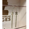 Boucles d'oreilles laiton doré - Hope